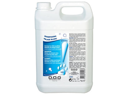 Dog Generation White Coat Shampoo – Concentrated Lightening Formula, 5L, Enhances Brightness