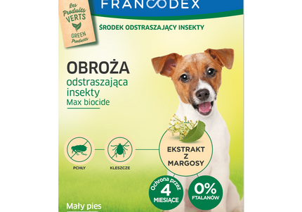 Francodex Repellent Collar – Insect Protection Band, Adjustable 35cm, Lightweight for Small Breeds