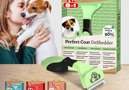 8in1 Perfect Coat DeShedder S – Precision Undercoat Remover, Ergonomic Tool for Small Breeds