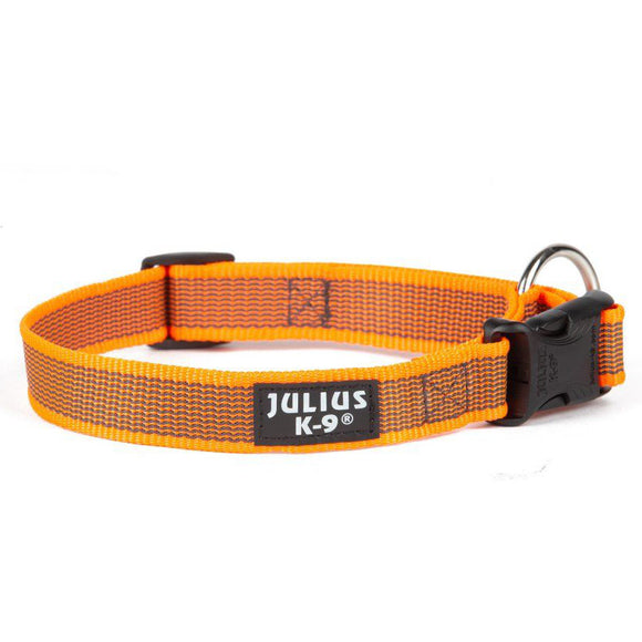 Julius K9 Color & Gray Collar 2.5cm – Durable Adjustable Nylon Dog Collar, Black