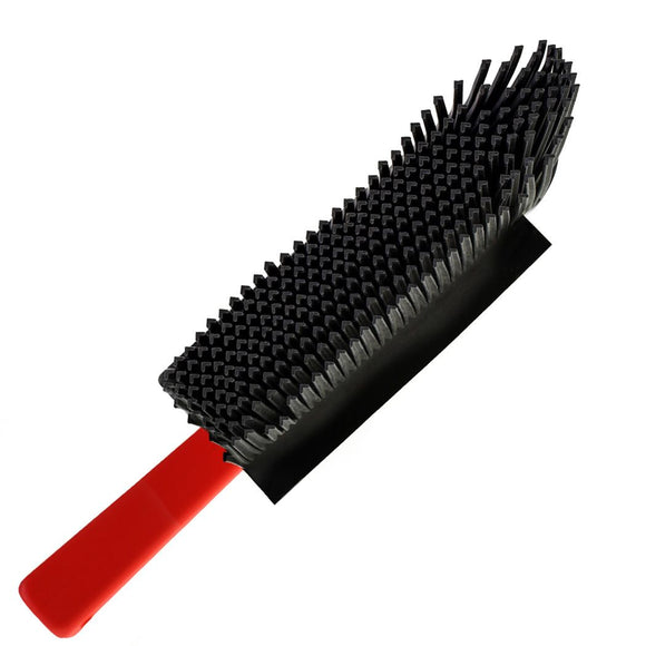 V7 Hand-Held Rubber Brush and Dustpan – Innovative Red Cleaning Duo, Ergonomic Design