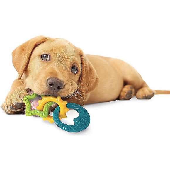 Nylabone Puppy Teething Rings – Bacon Flavor Durable Chew Toy for Soothing Gums