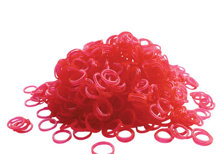 Show Tech Pink Latex Rubber Bands – 1000 Pack, 0.8cm Diameter, Durable and Flexible