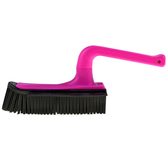 V7 Hand-Held Rubber Brush and Dustpan – Innovative Red Cleaning Duo, Ergonomic Design