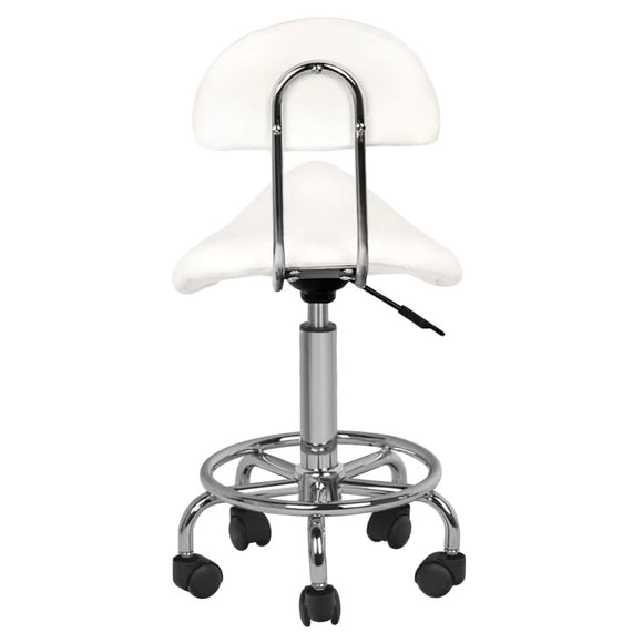 Activ 6001 White Grooming Stool – Ergonomic Contoured Seat and Backrest, Comfortable Design