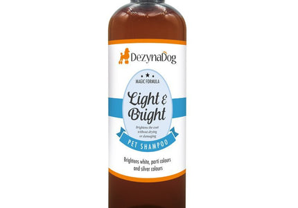 DezynaDog Magic Formula Light & Bright Shampoo – Illuminating Cleanser for White and Silver Coats, 500ml