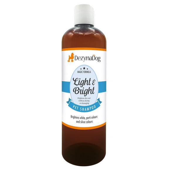 DezynaDog Magic Formula Light & Bright Shampoo – Illuminating Cleanser for White and Silver Coats, 500ml