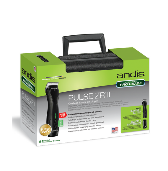 Andis Pulse ZR II Cordless Clipper – 5-Speed, Dual Battery, CeramicEdge Blade 1.5mm