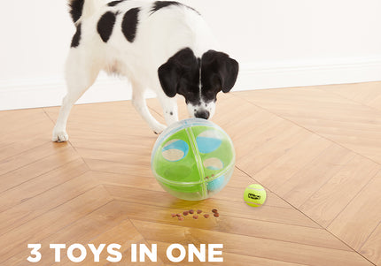 Nina Ottosson A-Maze Ball Level 2 – Interactive Treat Puzzle Ball with Internal Maze Design