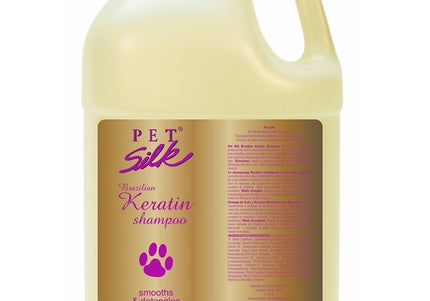 Pet Silk Brazilian Keratin Shampoo – Moisturizing Smoothing Formula with Silk, Concentrate 1:16, 3.8L
