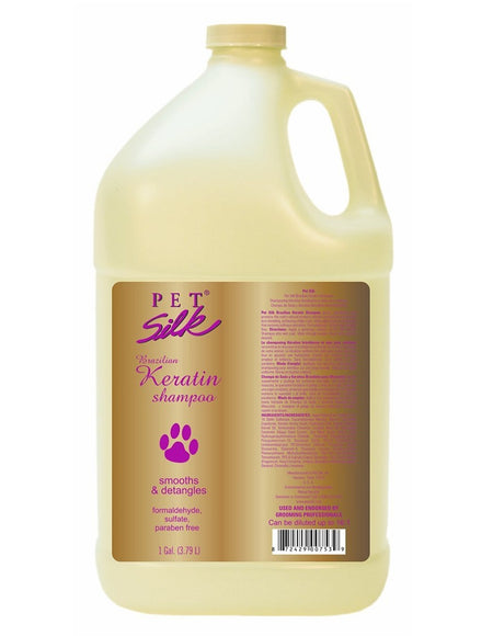 Pet Silk Brazilian Keratin Shampoo – Moisturizing Smoothing Formula with Silk, Concentrate 1:16, 3.8L