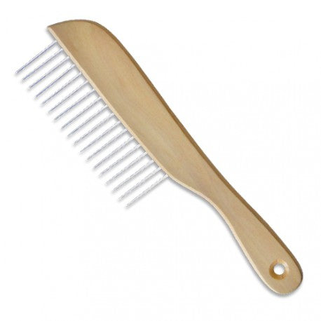 Ideal Dog Flat Wooden Comb – Wide Tooth Design, Smooth Detangling and Gentle Finish