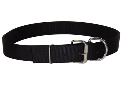 Hamilton Double Thick Buckle Collar – Heavy-Duty 45mm Nylon, Black, 61cm Length