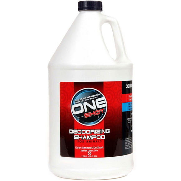 One Shot Deodorizing De-Skunk Shampoo – Professional Concentrate, Strong Odor Removal, 3.8L