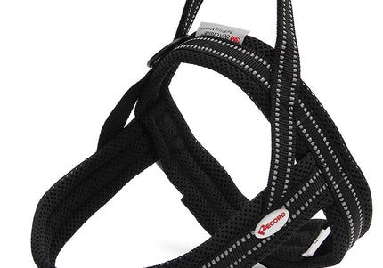 Record Action Dolomiti Harness Black – Comfortable Scandinavian-Style Dog Harness, Large Size