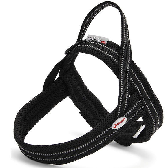 Record Action Dolomiti Harness Black – Comfortable Scandinavian-Style Dog Harness, Large Size