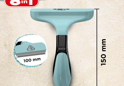 8in1 Perfect Coat DeShedder L – Large Size Undercoat Remover with Ergonomic Grip