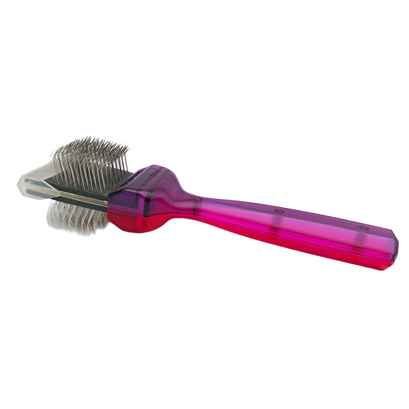 ActiVet Duo Plus Tuffzapper Coater 2-in-1 Brush – Dual Hard Bristles, Large 9cm for Thick Undercoats