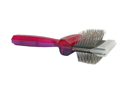 ActiVet Duo Plus Tuffzapper Coater 2-in-1 Brush – Dual Hard Bristles, Large 9cm for Thick Undercoats