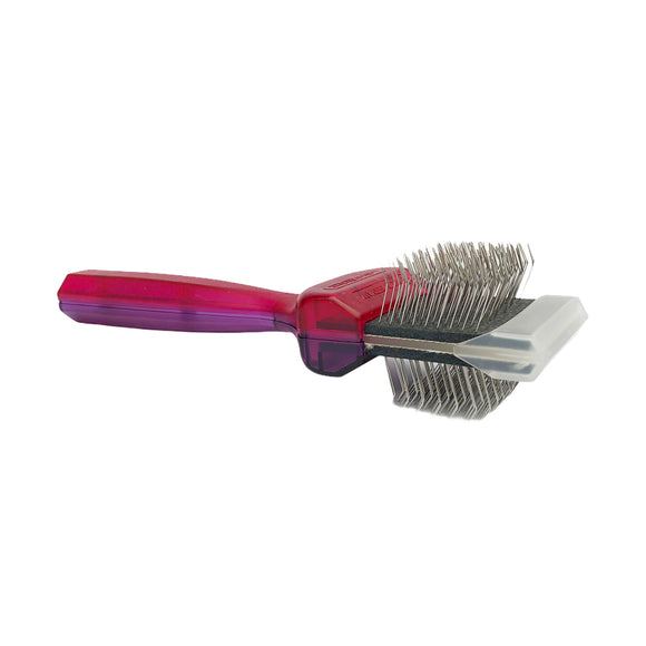 ActiVet Duo Plus Tuffzapper Coater 2-in-1 Brush – Dual Hard Bristles, Large 9cm for Thick Undercoats