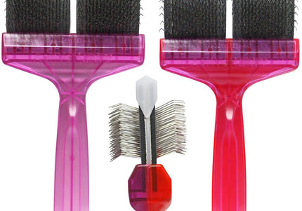ActiVet Duo Plus Tuffzapper Coater 2-in-1 Brush – Dual Hard Bristles, Large 9cm for Thick Undercoats