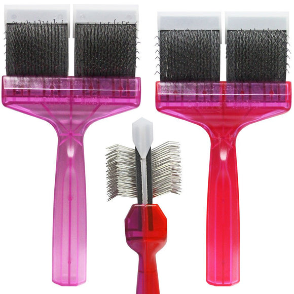 ActiVet Duo Plus Tuffzapper Coater 2-in-1 Brush – Dual Hard Bristles, Large 9cm for Thick Undercoats