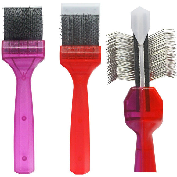 ActiVet Duo Plus Tuffzapper Coater 2-in-1 Brush – Dual Hard Bristles, Large 9cm for Thick Undercoats