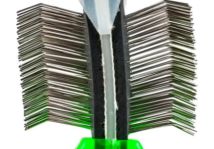 ActiVet Pro Brush Soft Green – Flexible Double-Sided Brush, Large 9cm, Gentle on Long Silky Coats