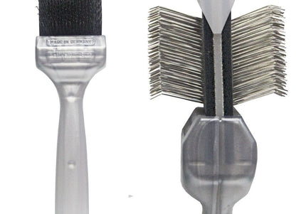 ActiVet Pro Silver Coat Grabber Brush – Hard Double-Sided Flexible Tool for Fast Undercoat Removal