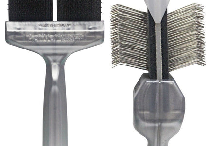 ActiVet Pro Silver Coat Grabber Brush – Hard Double-Sided Flexible Tool for Fast Undercoat Removal