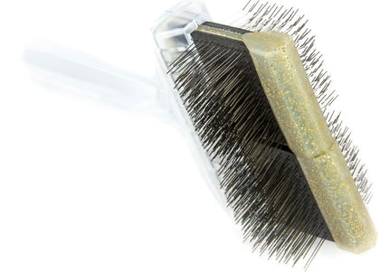 ActiVet Diamond Super Soft Gold Brush – Extra Soft Double-Sided Flexible Grooming Tool for Long Silky Coats, Large Size