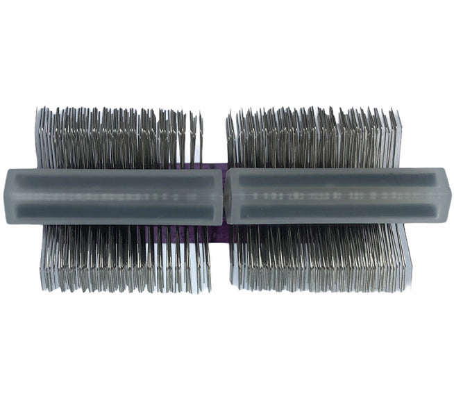 ActiVet Pro Mega Brush Firm Lila – Hard Double-Sided Flexible Brush, Large 9cm, for Thick Coats