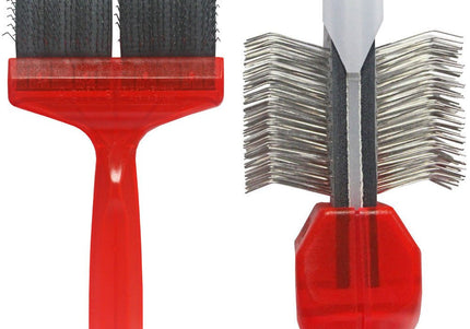 ActiVet Pro Brush Mat Zapper – Double-Sided Flexible Dematting Brush, Very Hard, Small 4.5cm