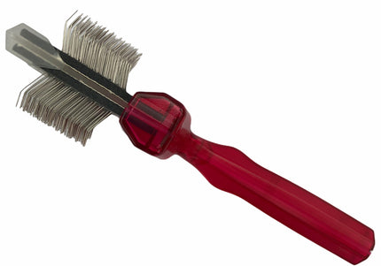 ActiVet Pro Brush Mat Zapper – Double-Sided Flexible Dematting Brush, Very Hard, Small 4.5cm