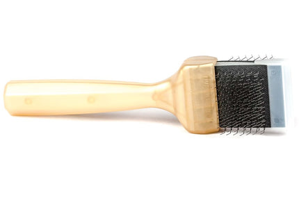 ActiVet Pro Brush Super Soft Gold – Flexible Double-Sided Grooming Brush for Long Silky Coats, Small 4.5cm