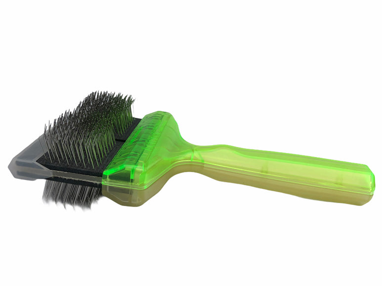 ActiVet Duo Plus SilCoater 2-in-1 Brush – Large 9cm, Dual Soft Heads for Silky Coats