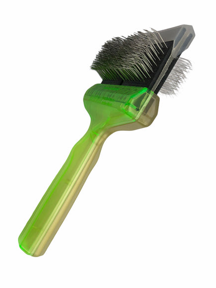 ActiVet Duo Plus SilCoater 2-in-1 Brush – Large 9cm, Dual Soft Heads for Silky Coats