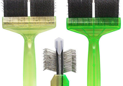 ActiVet Duo Plus SilCoater 2-in-1 Brush – Large 9cm, Dual Soft Heads for Silky Coats