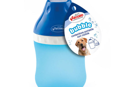 Record Bubble Portable Water Bottle 400ml – Blue Leakproof Drinking Fountain, Travel-Friendly Design