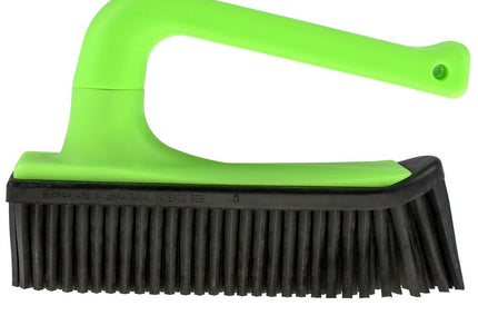 V7 Hand-Held Rubber Brush and Dustpan – Innovative Red Cleaning Duo, Ergonomic Design