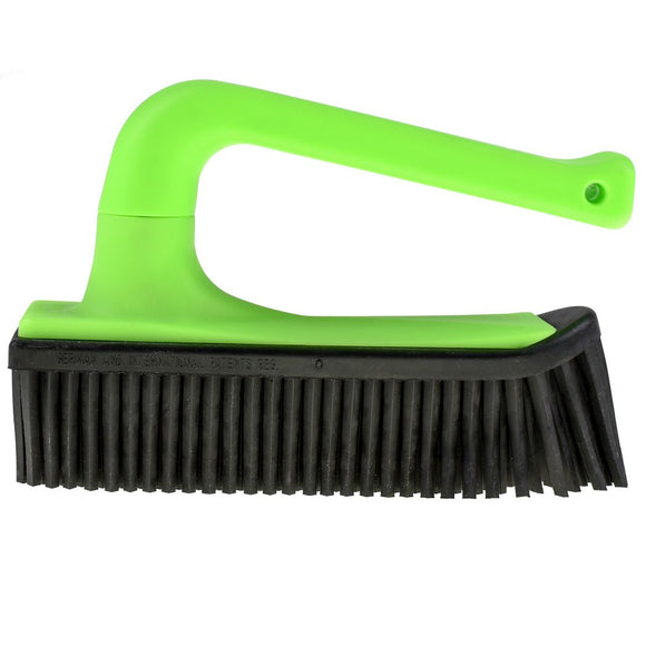 V7 Hand-Held Rubber Brush and Dustpan – Innovative Red Cleaning Duo, Ergonomic Design