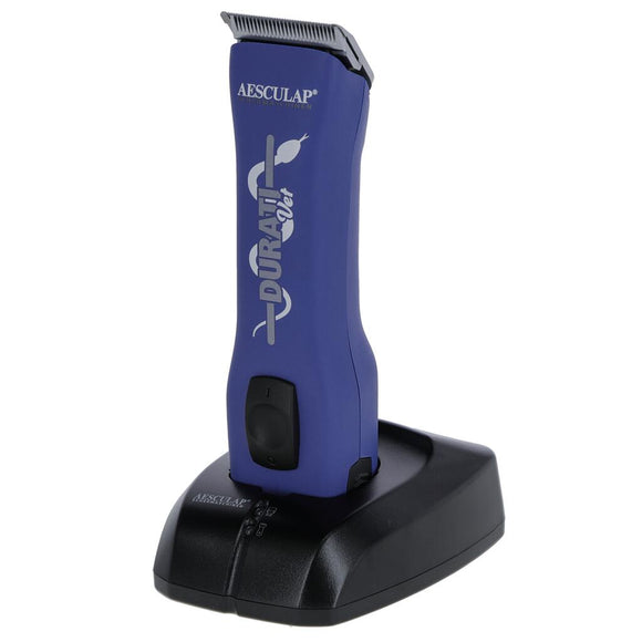 Aesculap Durati VET Cordless Veterinary Clipper – Professional Razor with #40 Blade, Blue