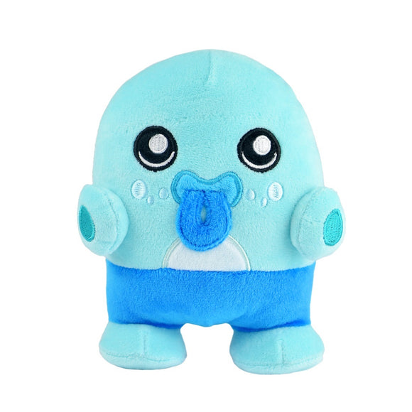 Dashi Albu Plush Toy – Soft 16cm Blue Creature with Squeaker, Durable Design
