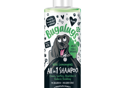 Bugalugs All in 1 Shampoo and Conditioner – Concentrated 1:10 Formula, Reduces Shedding, 250ml