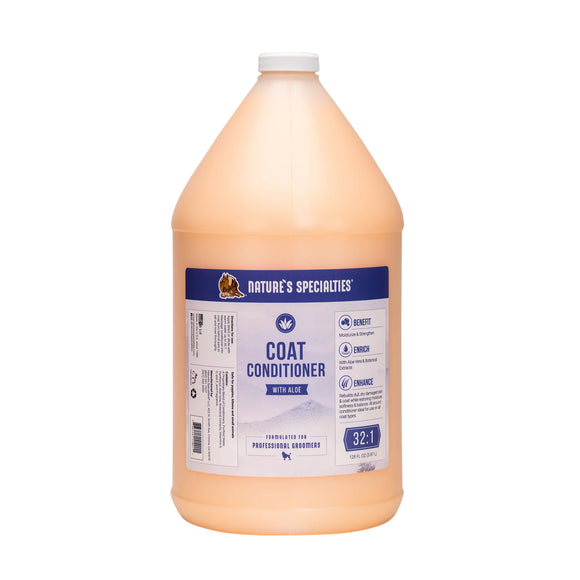 Nature's Specialties Coat Conditioner with Aloe – Concentrated Formula, 1:32 Dilution, 3.8L Bottle