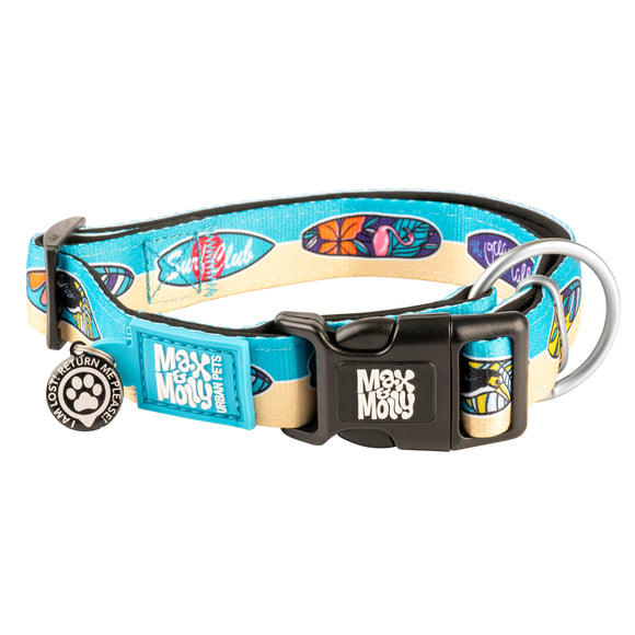 Max&Molly GOTCHA! Smart ID Aloha Collar – Adjustable Dog Collar with Smart Tag, Small Size