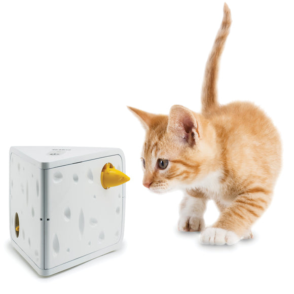 PetSafe Cheese Automatic Cat Toy – Interactive Cheese Design with Moving Mice, Engaging Play