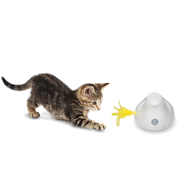 PetSafe Peek-A-Bird Electronic Cat Toy – Motion Sensor Bird with Feather, Interactive Play