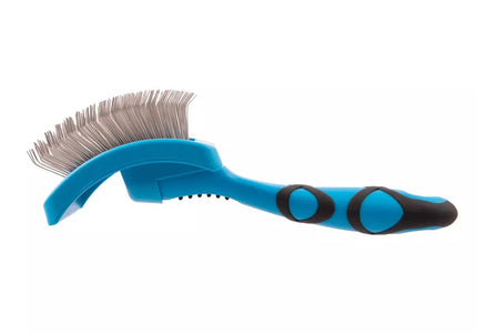 Groom Professional Slicker Brush Medium – Profiled Poodle Design with Long Firm Pins, Ergonomic Handle