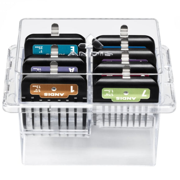 Andis 7-Piece Detachable Blade Attachment Comb Set – Durable Clipper Guides, Assorted Sizes